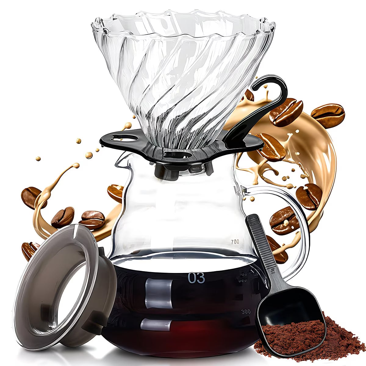 KIT POUR OVER - DRIPPER DE CAFÉ + DECANTER