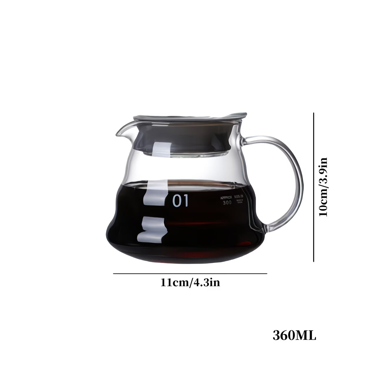DECANTER DE VIDRIO PARA CAFÉ FILTRADO