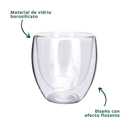 TAZAS DOBLE PARED 80ML